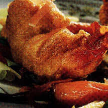 Beignets de scampis aux saumons fum�...