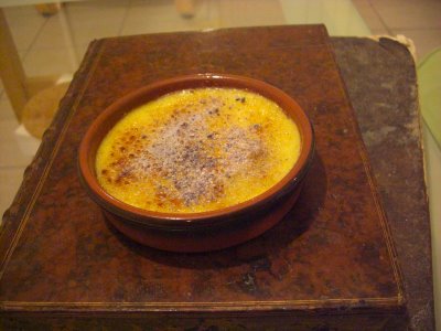 Cr�me br�l�e � la violette...